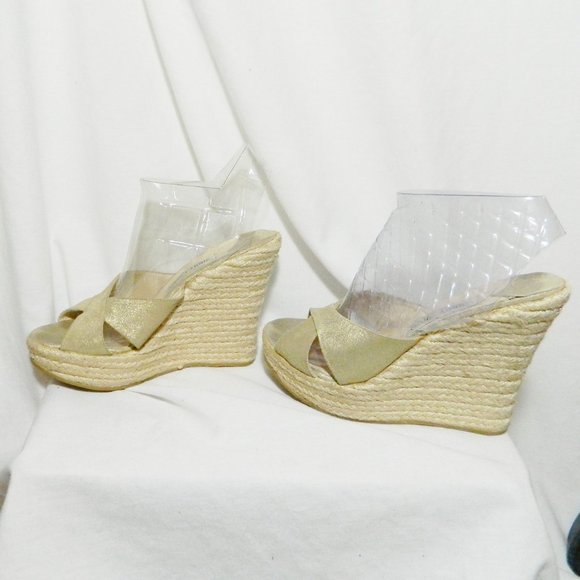 Jimmy Choo Shimmery Espadrille Slides Eu 39 - Picture 5 of 9